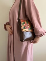 Painted Floral Olive Crossbody 3