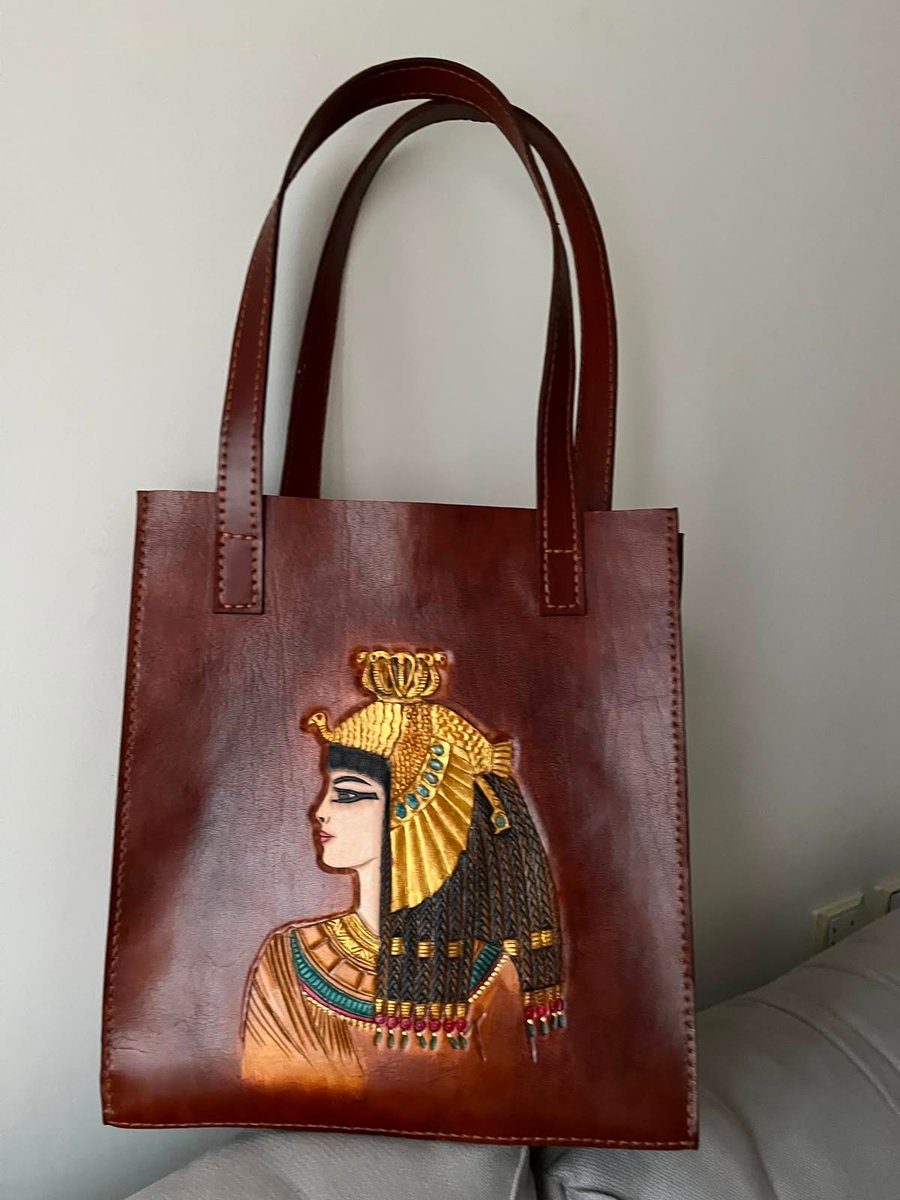 Cleopatra brown tote bag