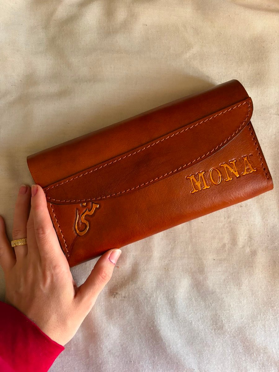 Personalized Leather Wallet for Women