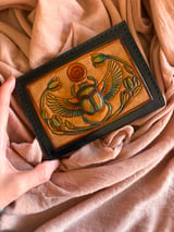Scarab Hand-Carved Passport Cover 1