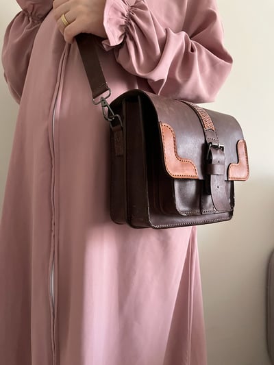 Classic Buckle Brown Crossbody