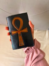 Ankh Hand-Painted Leather Wallet 2
