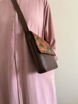 Painted Floral Olive Crossbody 2