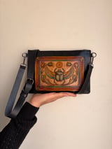 Winged Scarab Hand-Tooled Crossbody 4