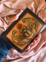 Scarab Hand-Carved Passport Cover 2